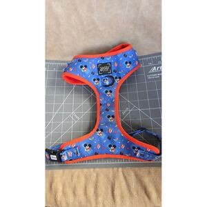 Sassy Woof Disney Mickey Mouse Movie Night Dog Harness Blue Red Large